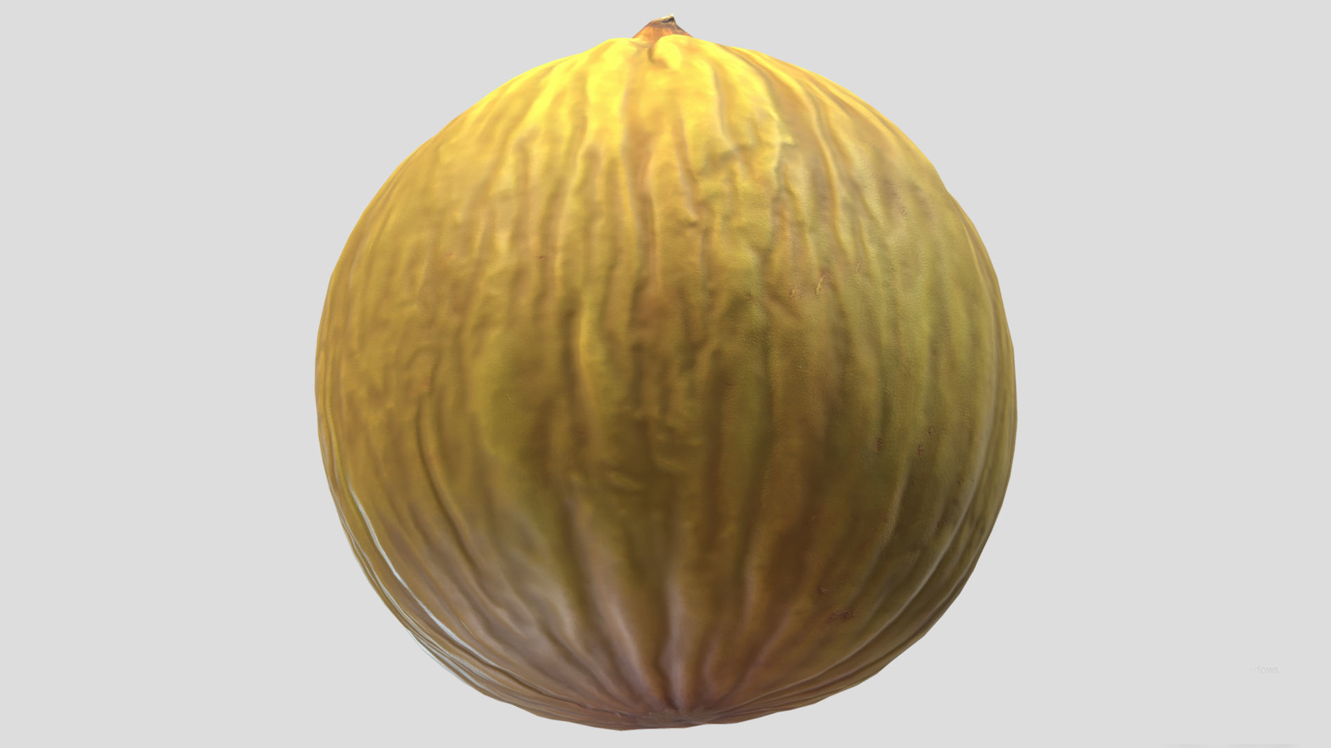 Casaba Melon Low Poly 3D model_4