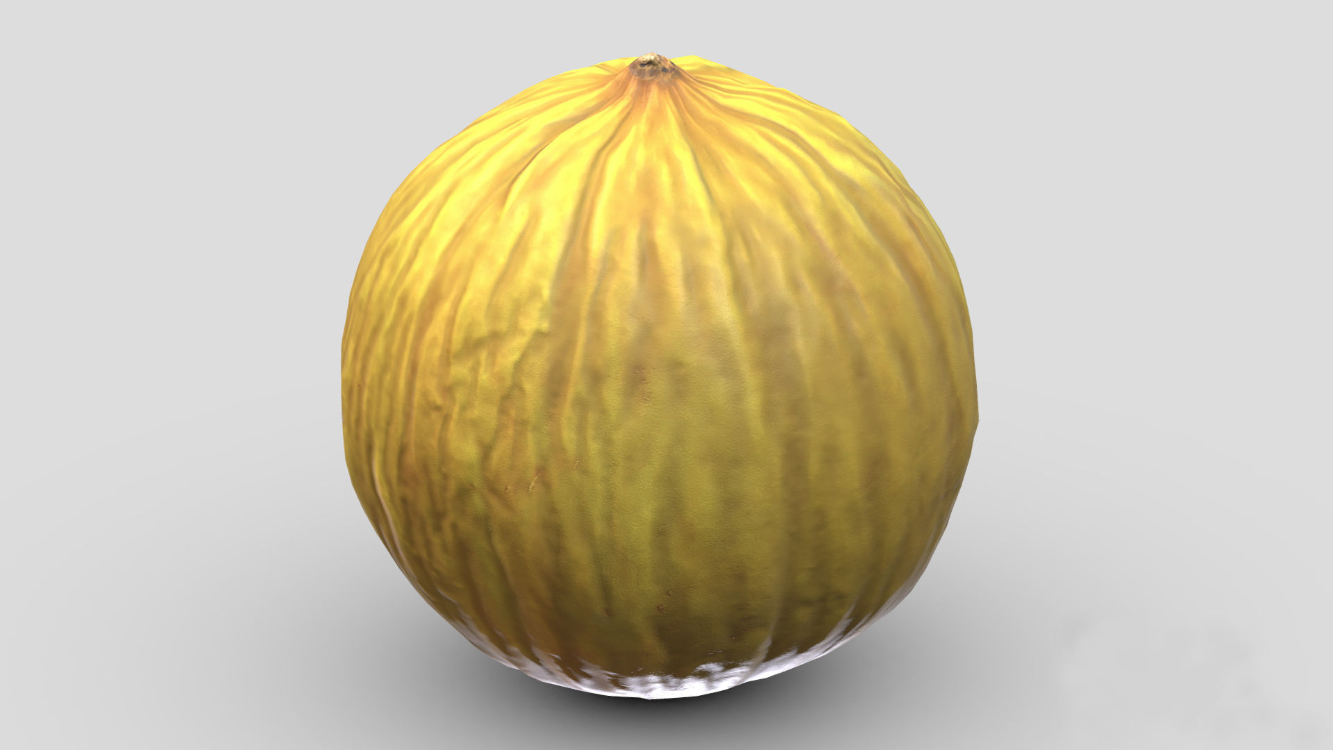 Casaba Melon Low Poly 3D model_1
