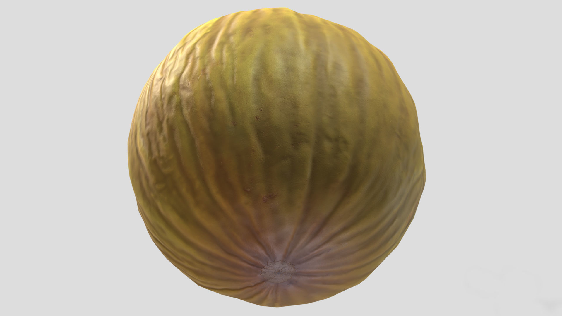 Casaba Melon Low Poly 3D model_8