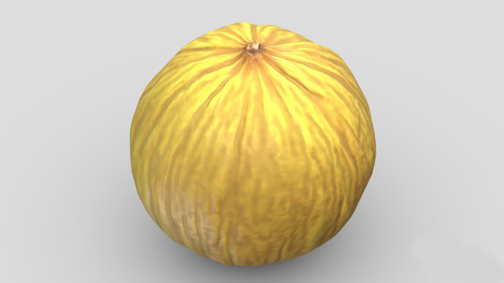 Casaba Melon Low Poly 3D model_3
