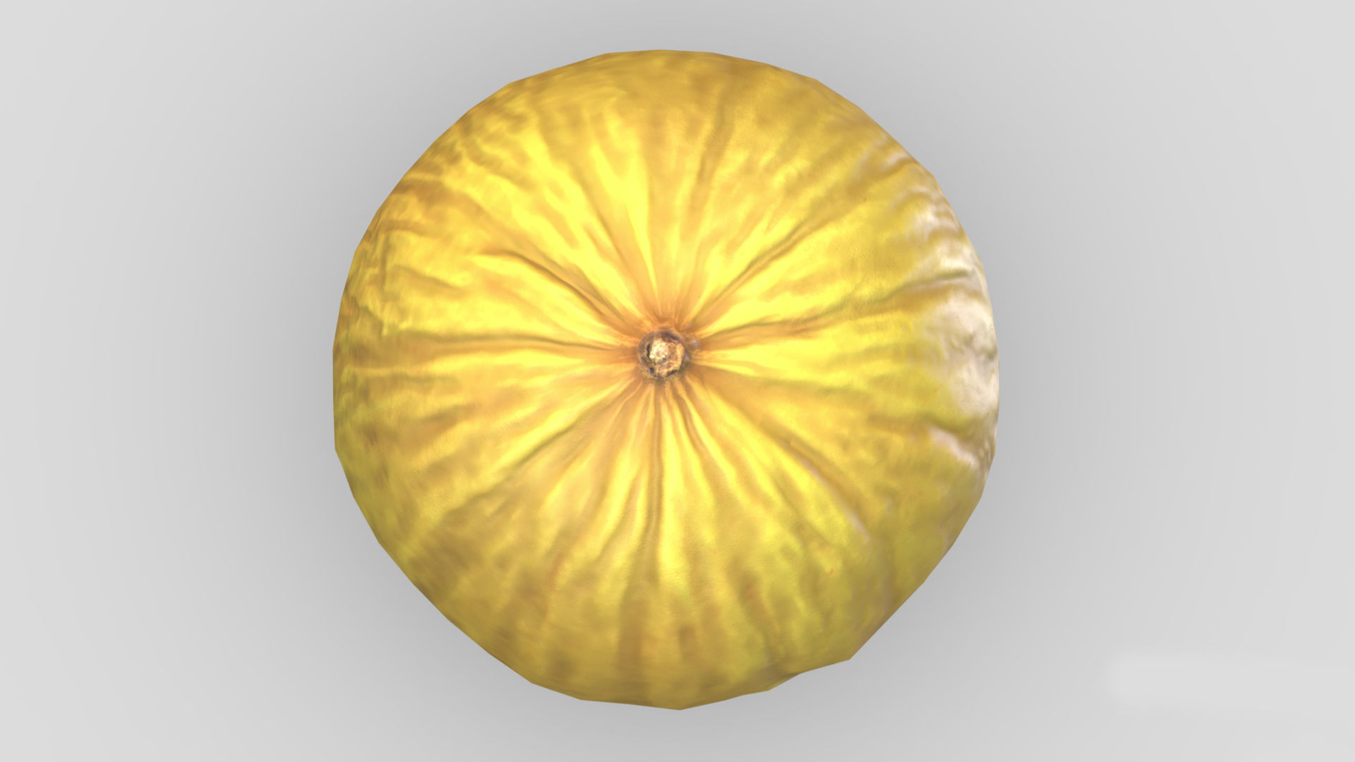 Casaba Melon Low Poly 3D model_7