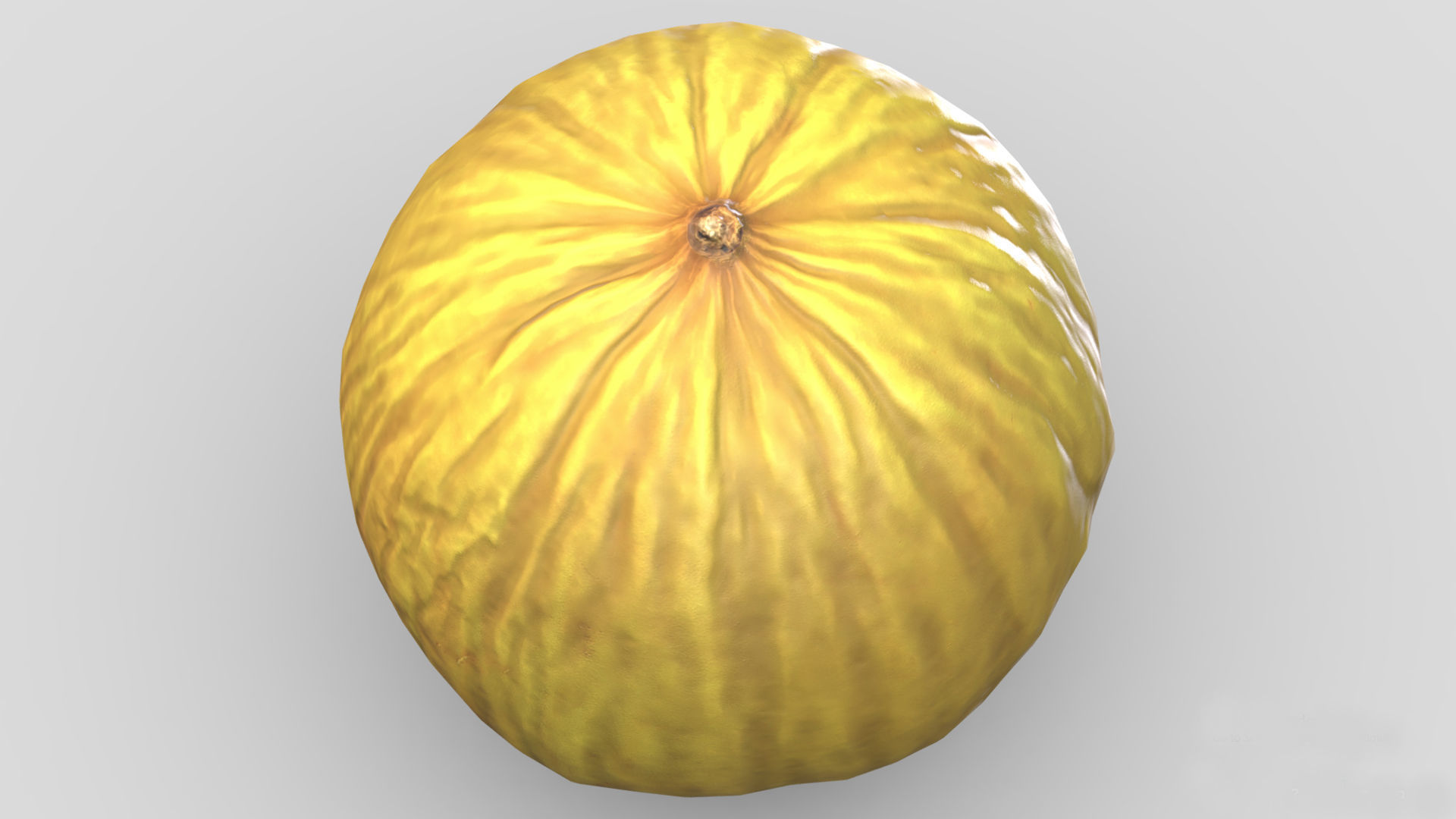 Casaba Melon Low Poly 3D model_6