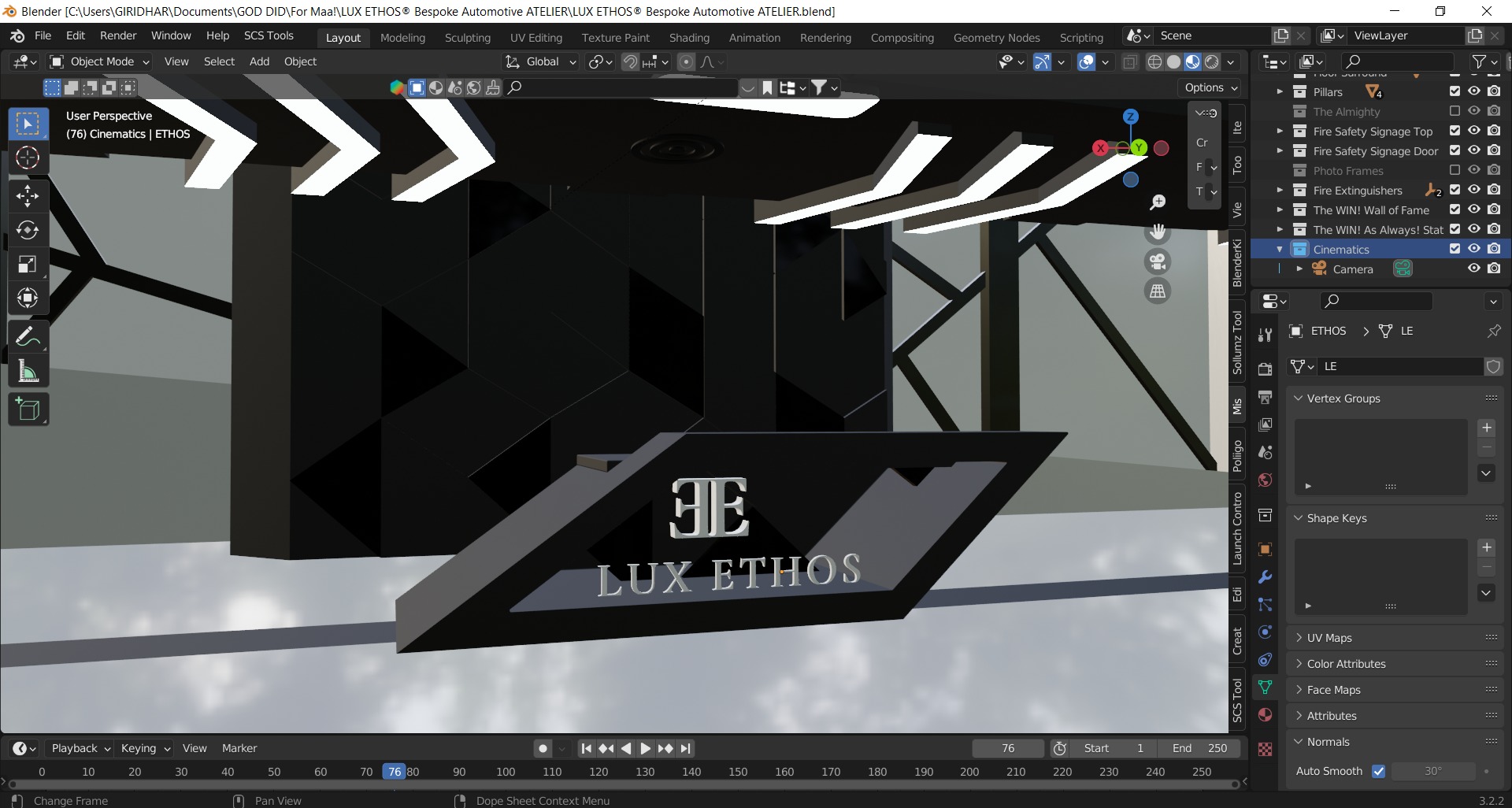 LUX ETHOS Bespoke Automotive ATELIER Showroom Car Photo Studio 3D model_8