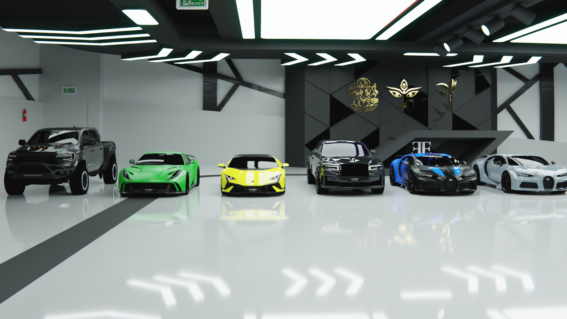 LUX ETHOS Bespoke Automotive ATELIER Showroom Car Photo Studio 3D model_5