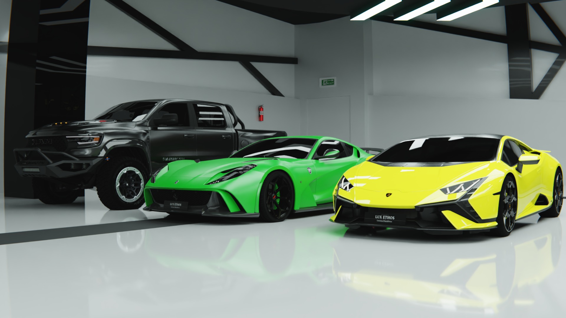 LUX ETHOS Bespoke Automotive ATELIER Showroom Car Photo Studio 3D model_1