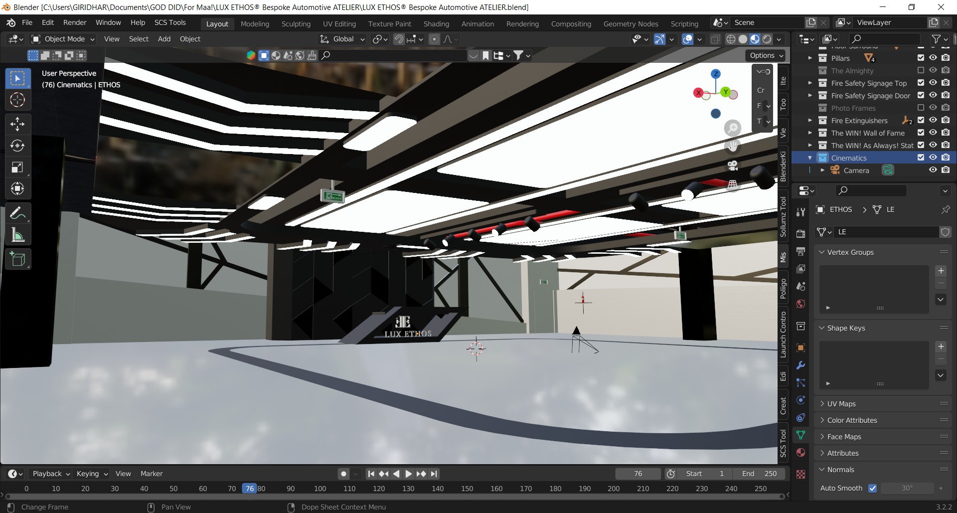 LUX ETHOS Bespoke Automotive ATELIER Showroom Car Photo Studio 3D model_7
