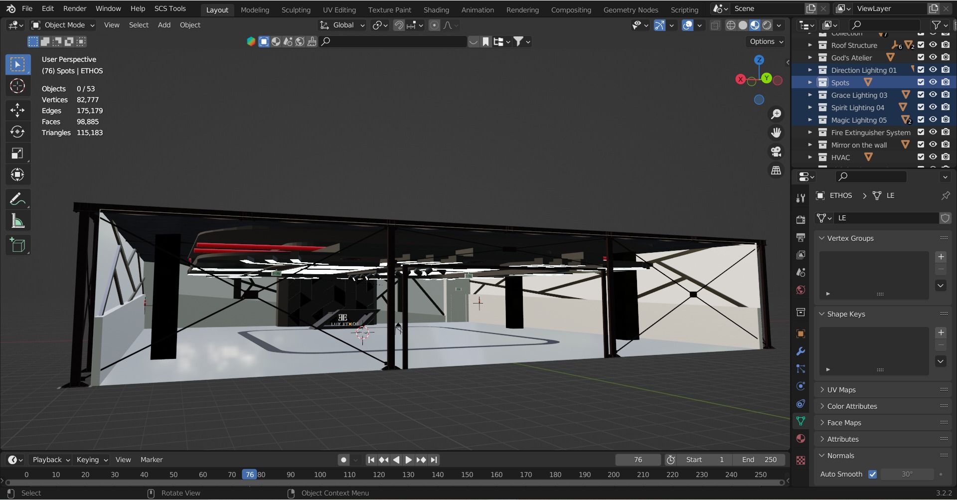 LUX ETHOS Bespoke Automotive ATELIER Showroom Car Photo Studio 3D model_12