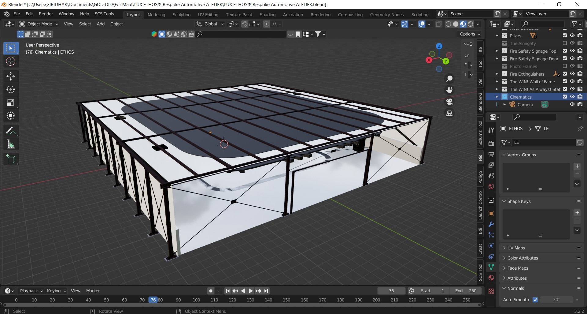 LUX ETHOS Bespoke Automotive ATELIER Showroom Car Photo Studio 3D model_9