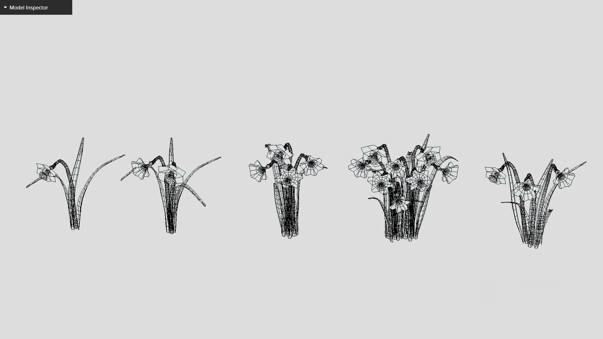 Cool Flame Flower  Low Poly 3D model_9