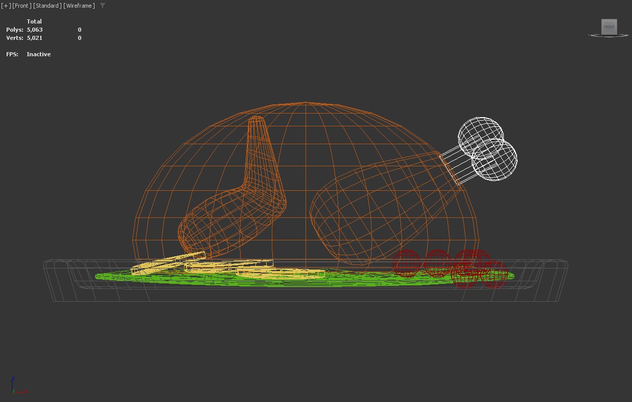 Stylized Low-Poly Roasted Chicken Low-poly 3D model_6