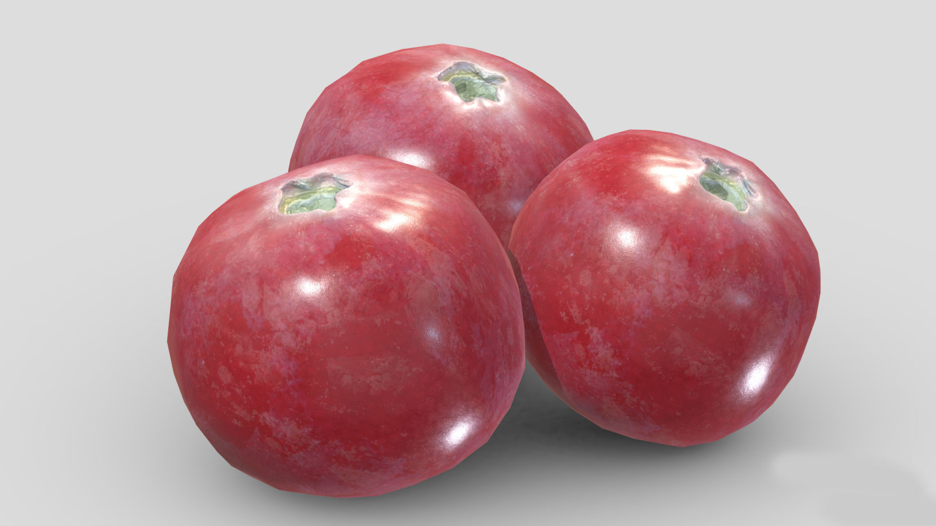 Cranberry Low Poly 3D model_3