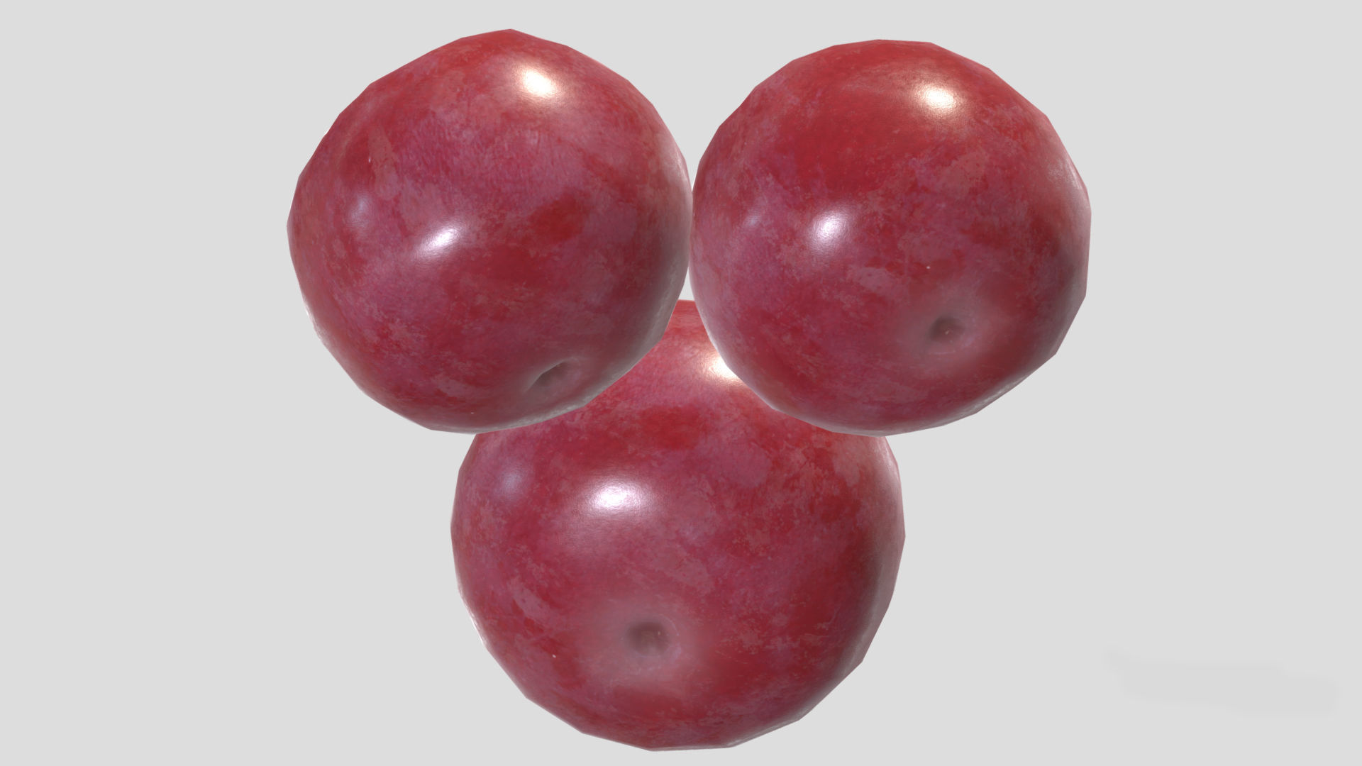 Cranberry Low Poly 3D model_2