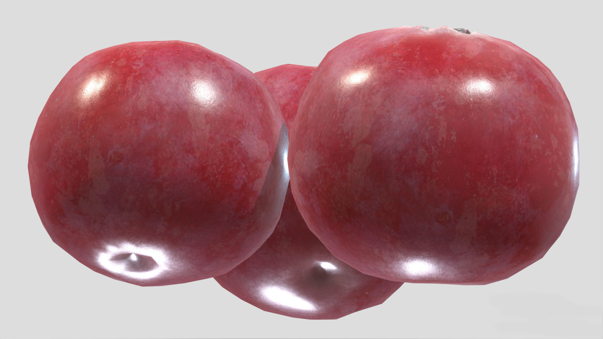 Cranberry Low Poly 3D model_6