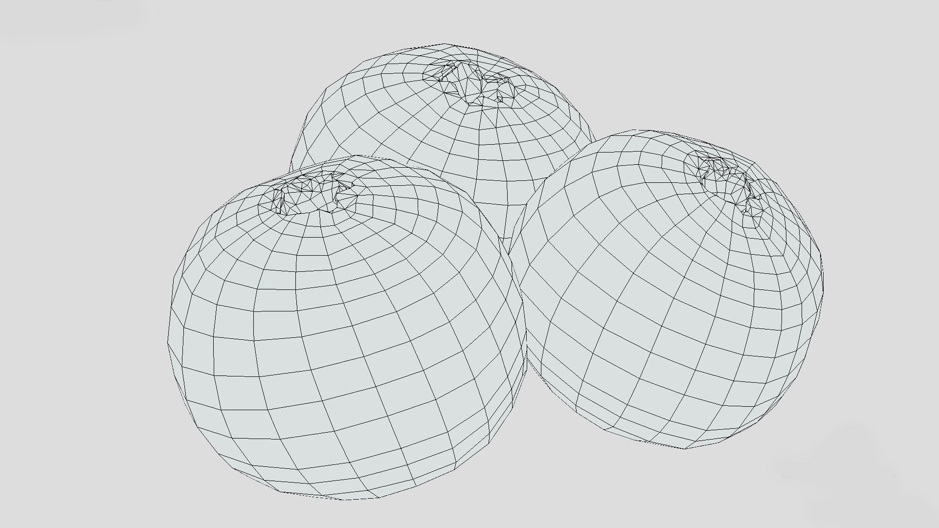 Cranberry Low Poly 3D model_10