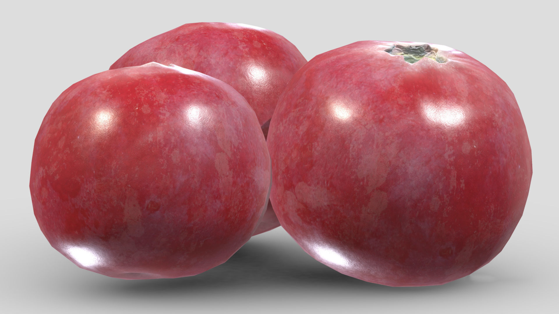 Cranberry Low Poly 3D model_4