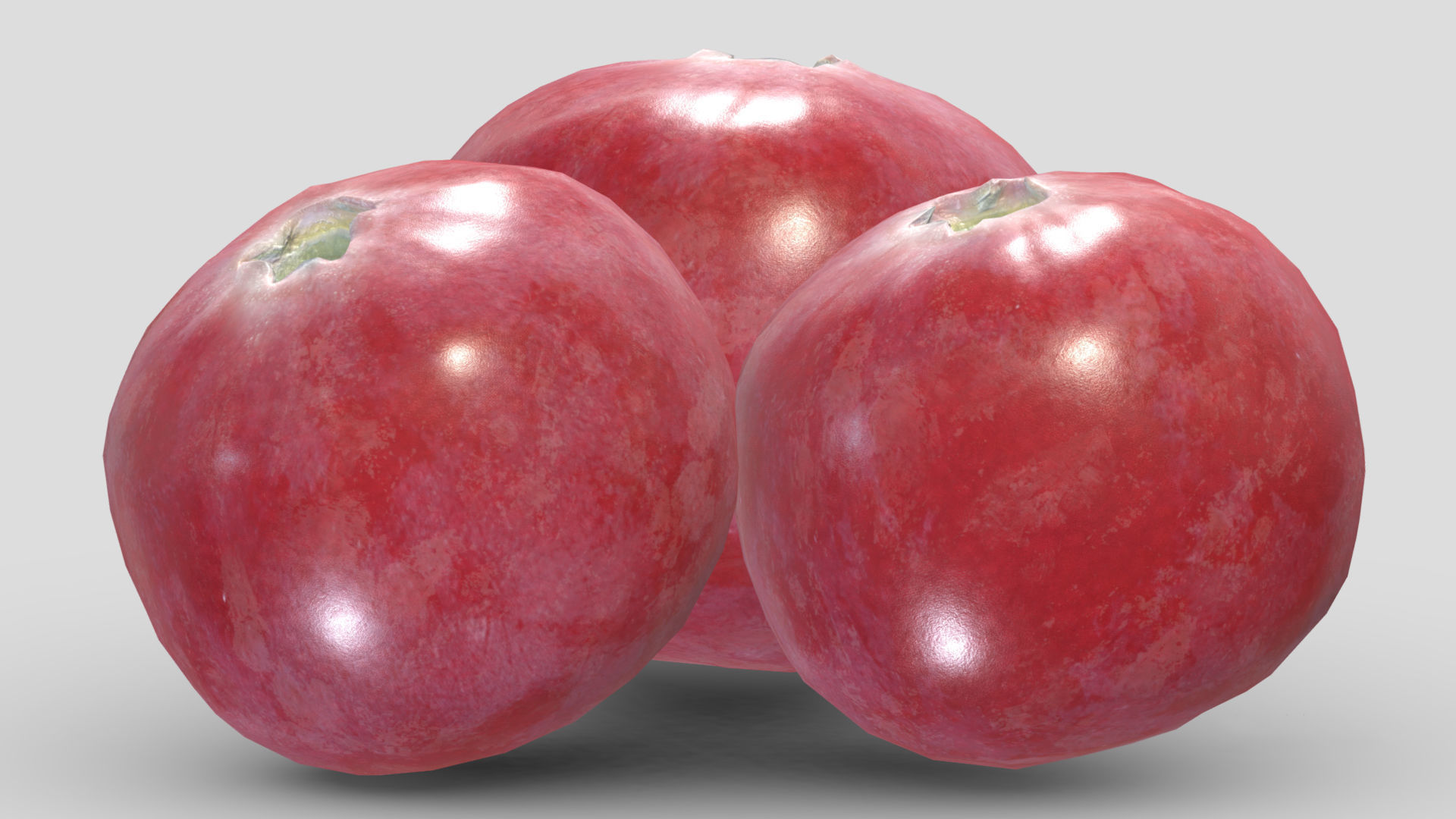 Cranberry Low Poly 3D model_8