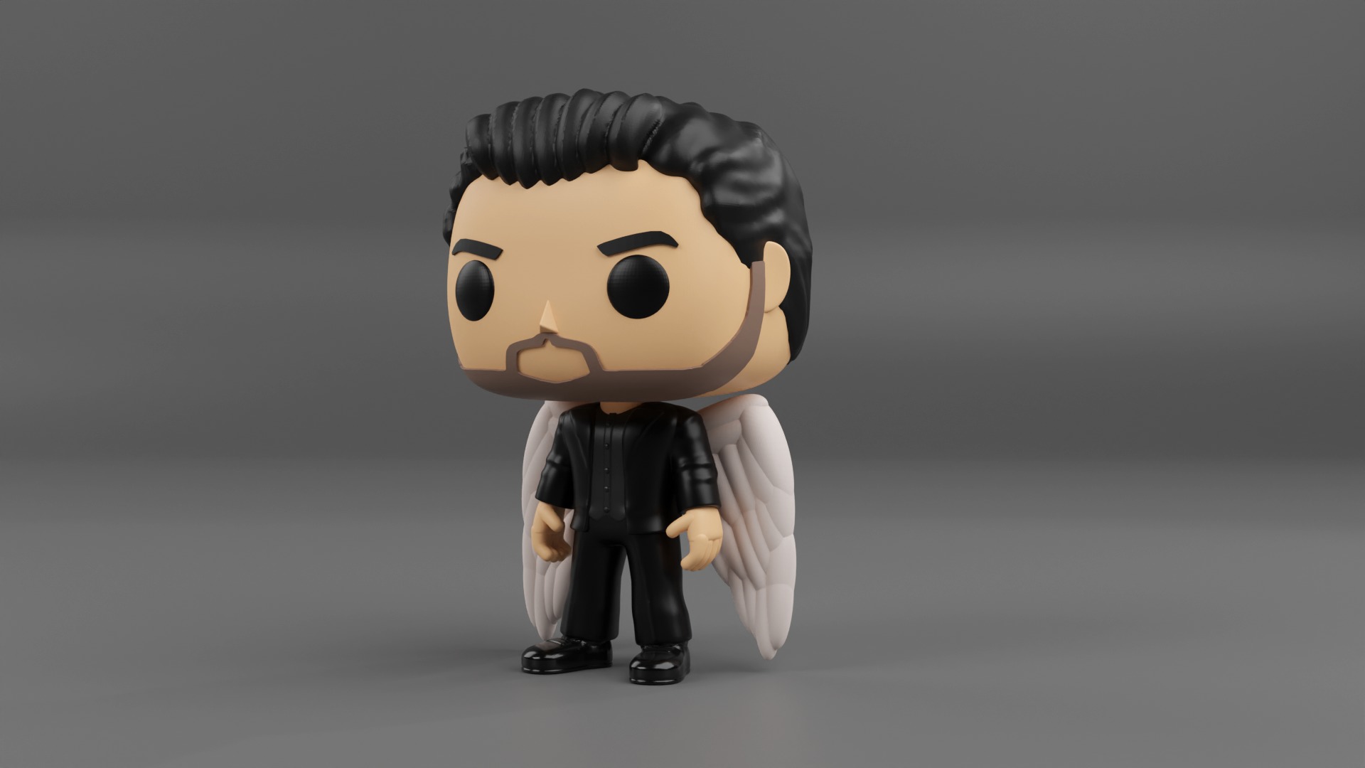 Lucifer Morningstar funko pop from the tv show lucifer 3D print model_3