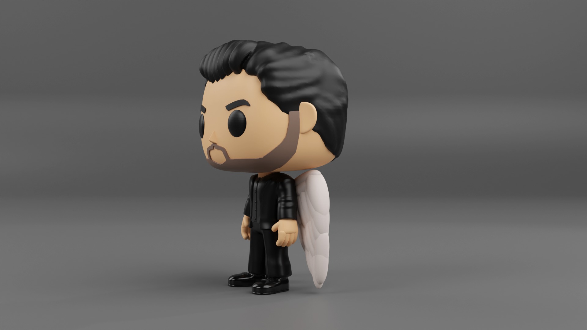 Lucifer Morningstar funko pop from the tv show lucifer 3D print model_2
