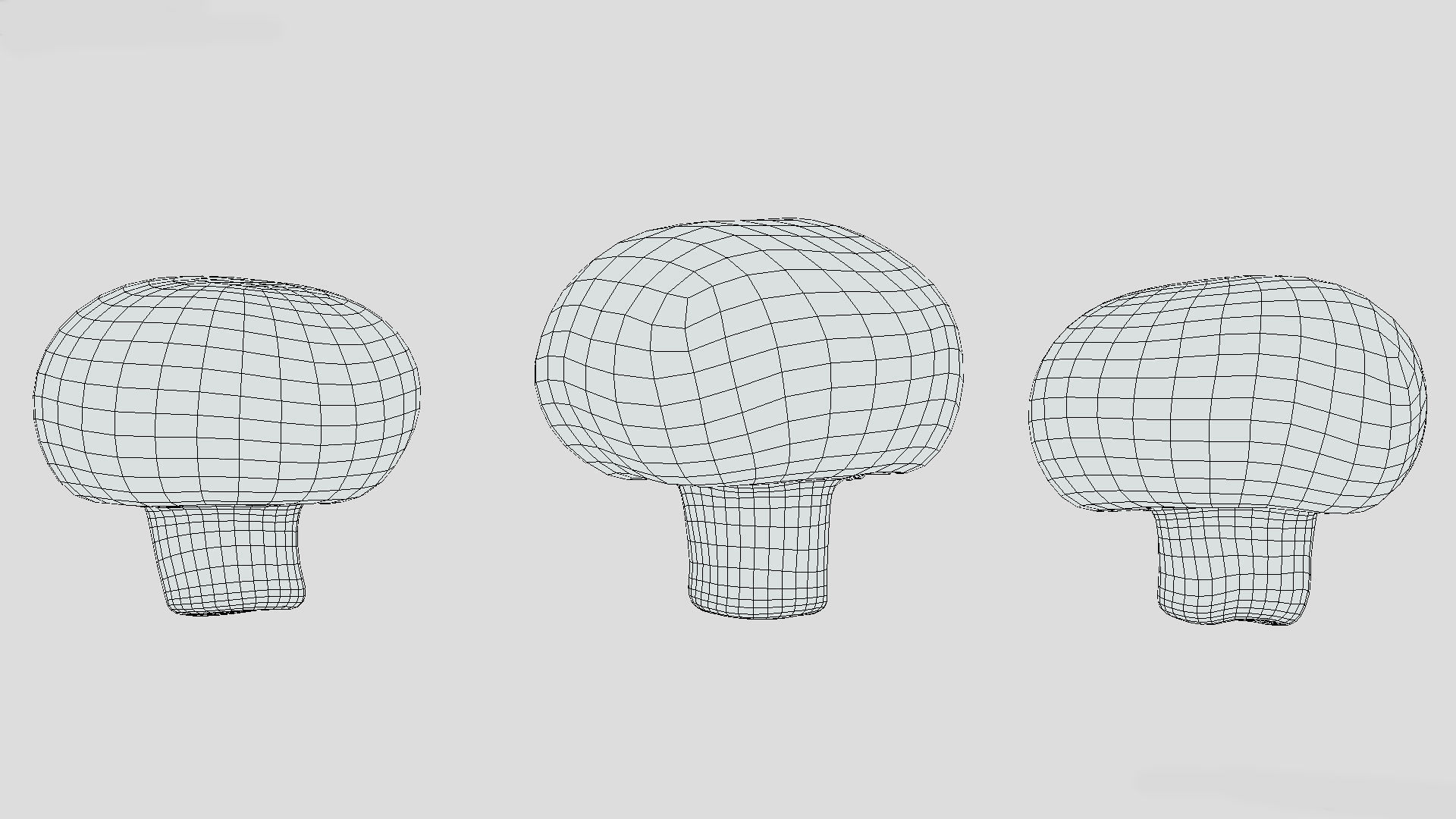 Cremini Mushroom Low Poly 3D model_10
