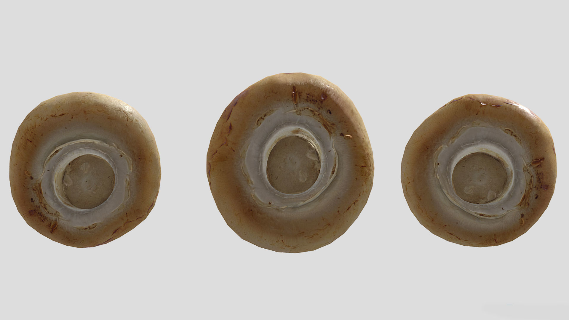 Cremini Mushroom Low Poly 3D model_7