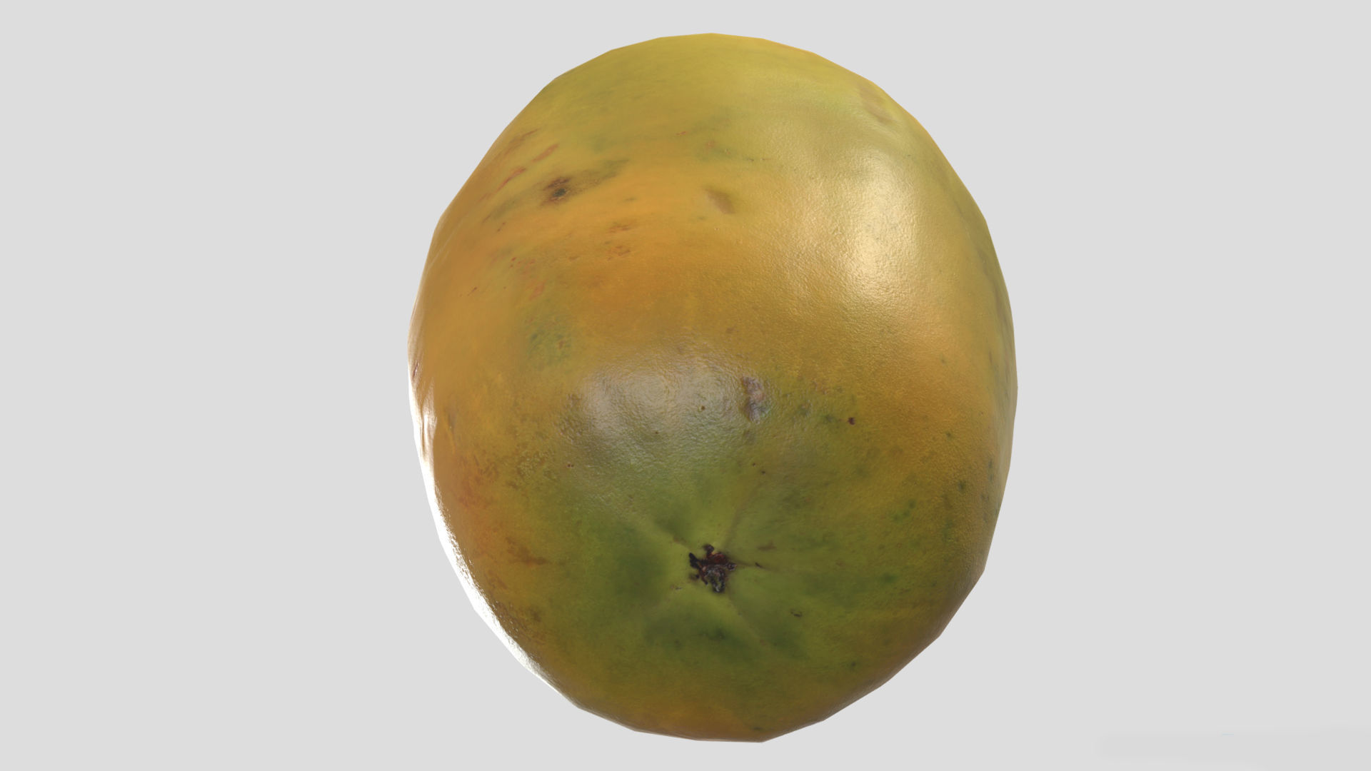 Crenshaw Melon Low Poly 3D model_7