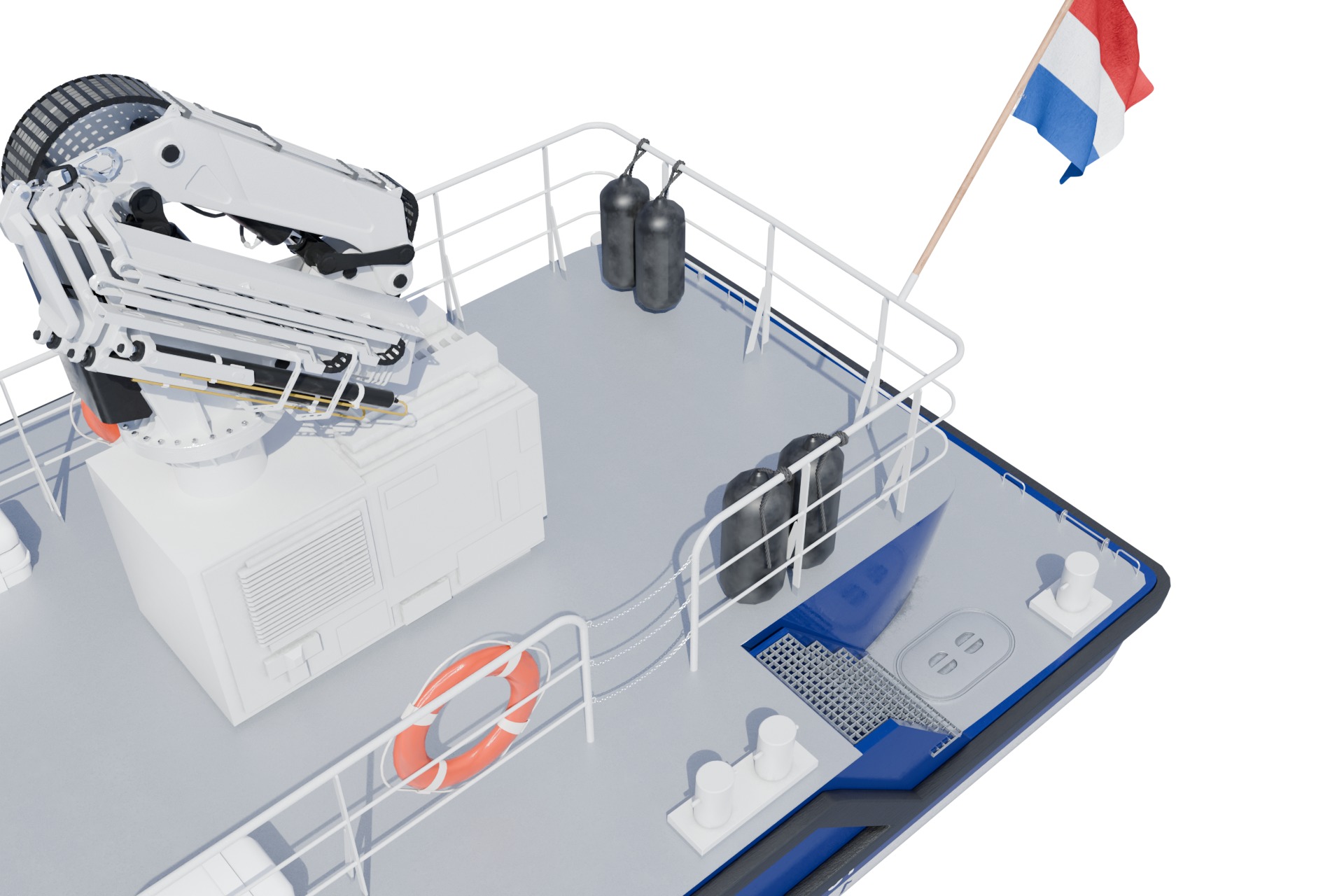 Politieboot P64 3D model_7