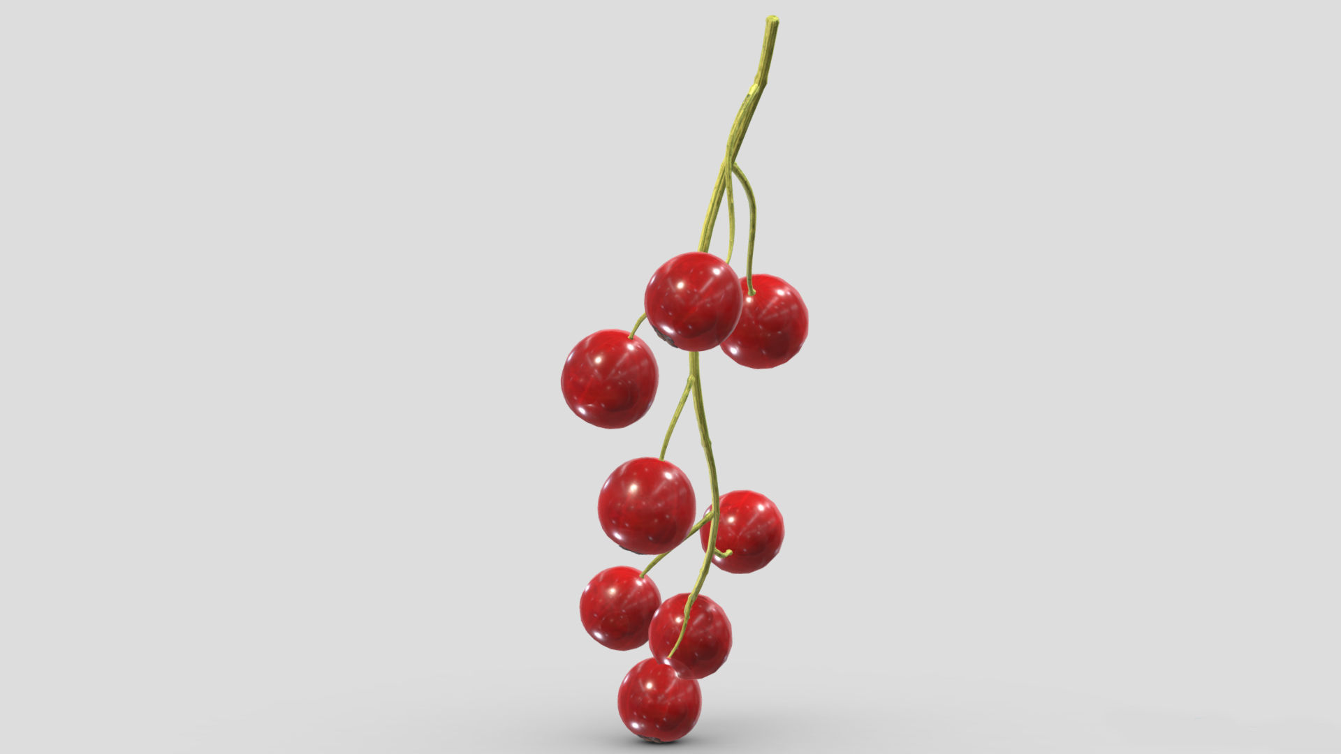 Currants Low Poly 3D model_4
