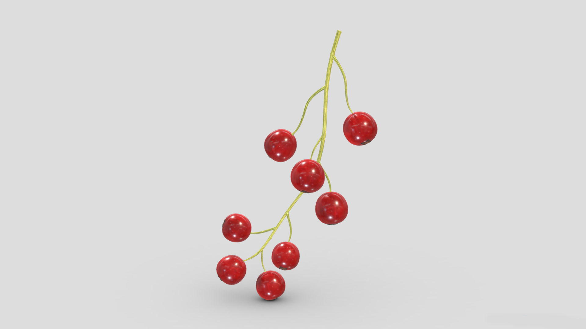 Currants Low Poly 3D model_3