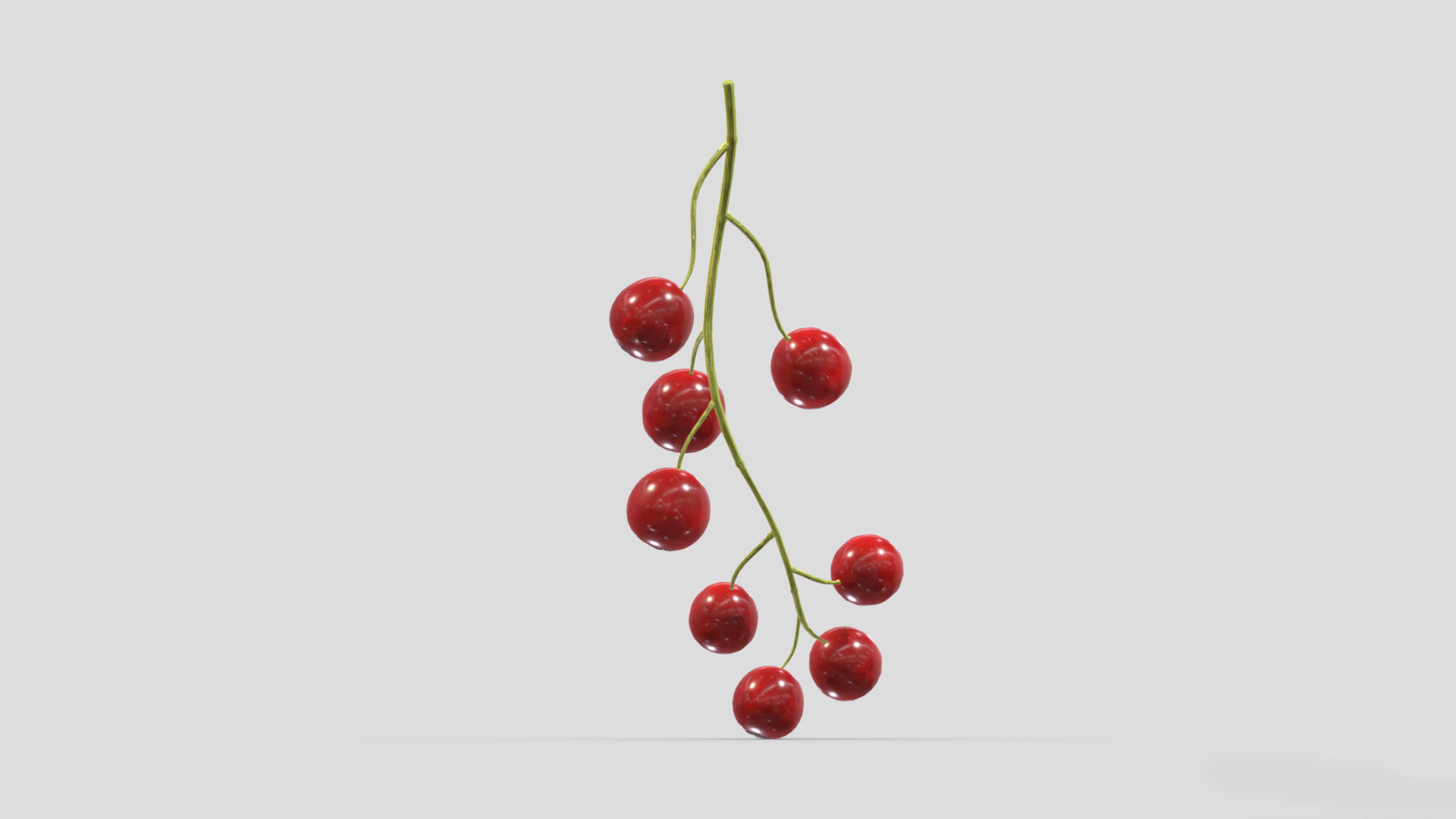 Currants Low Poly 3D model_1