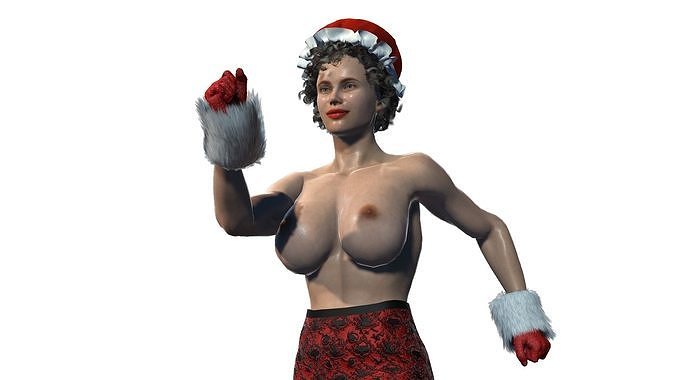 Mrs Claus Free low-poly 3D model