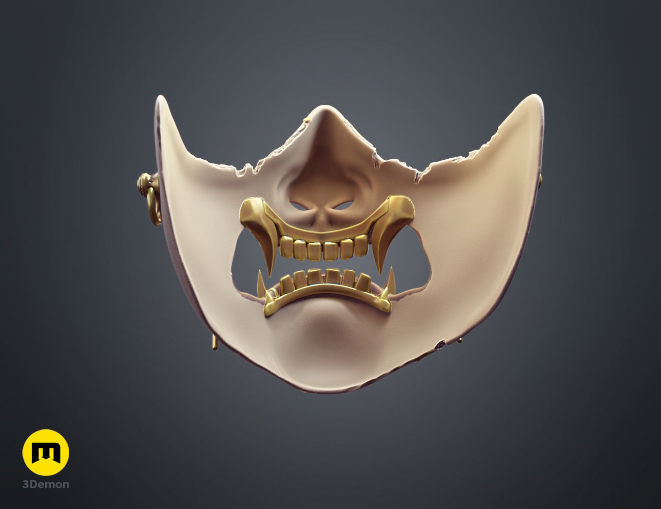 Ghost of Yotei Samurai Mask 3D print model_17
