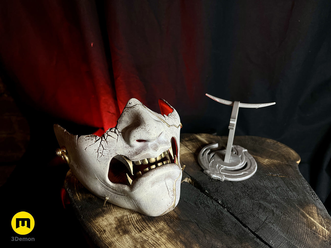 Ghost of Yotei Samurai Mask 3D print model_2