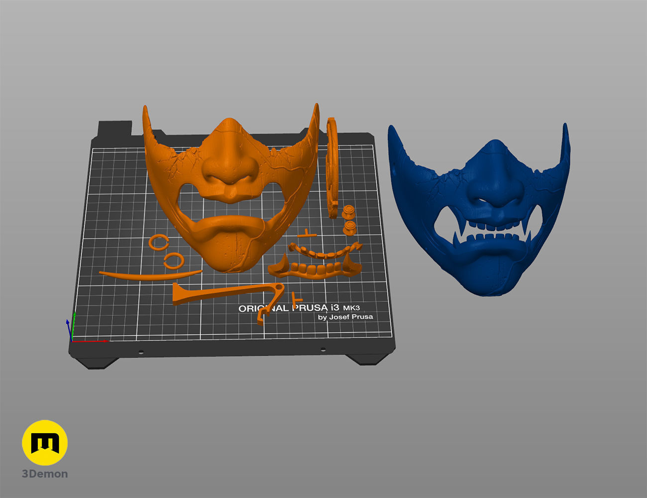 Ghost of Yotei Samurai Mask 3D print model_5