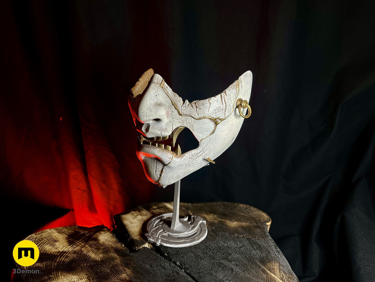 Ghost of Yotei Samurai Mask 3D print model_6