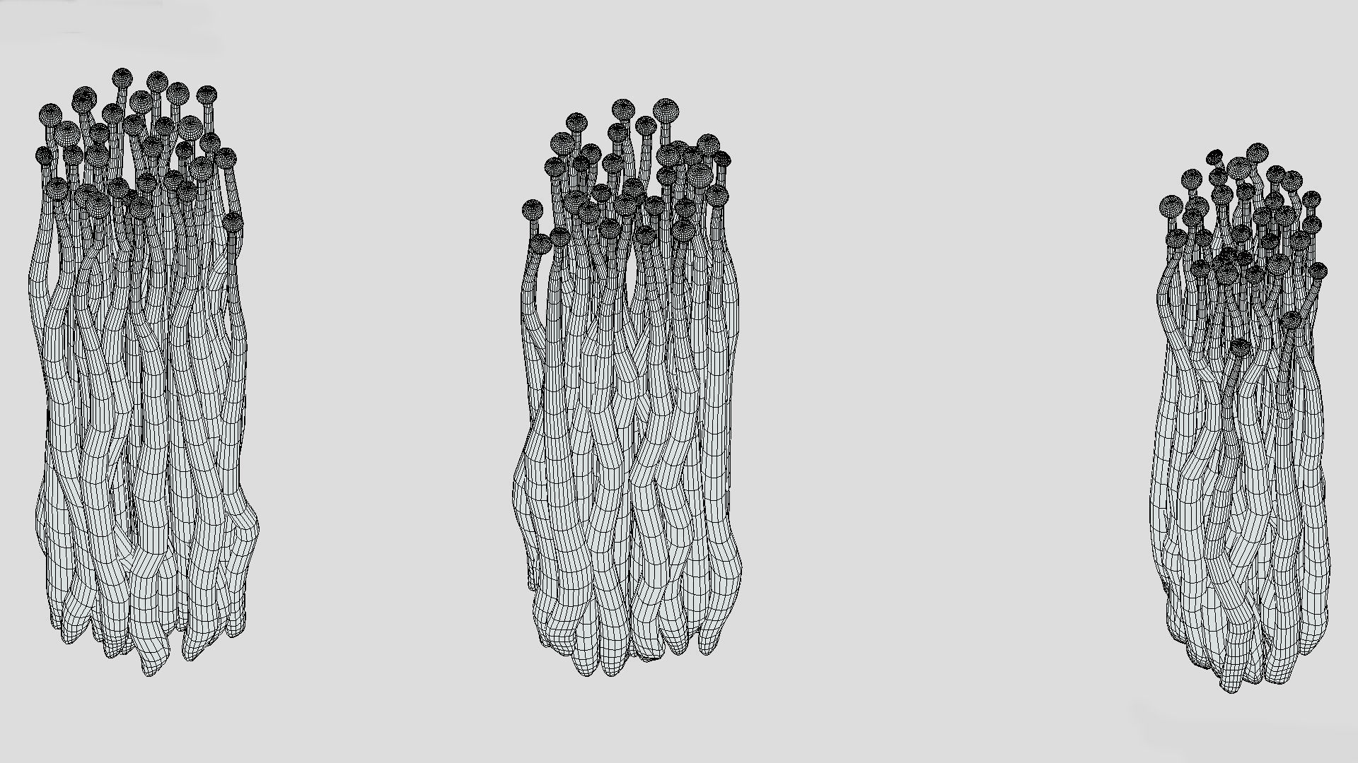 Enoki Mushroom Low PolyAC 3D model_10