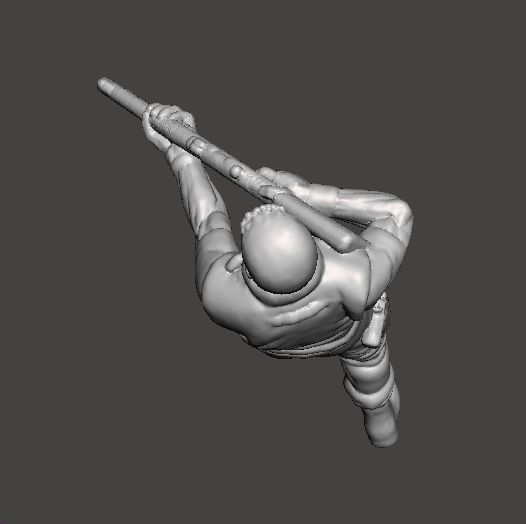 RE1 CHRIS WITH SHOTGUN MINIATURE MODEL HORROR OR SCIFI GAMES RPG 3D print model_7