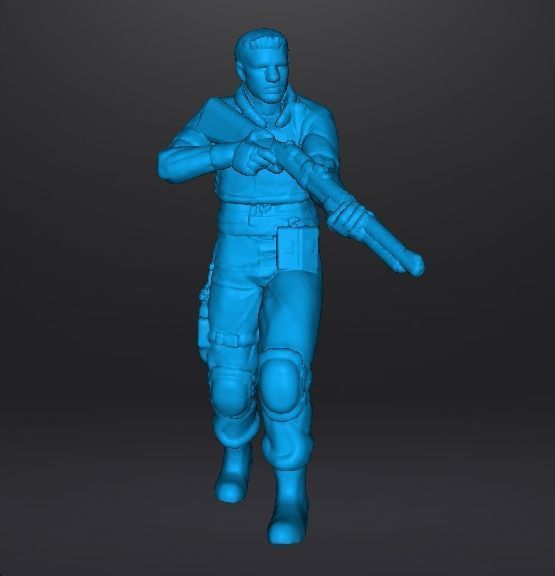 RE1 CHRIS WITH SHOTGUN MINIATURE MODEL HORROR OR SCIFI GAMES RPG 3D print model_10