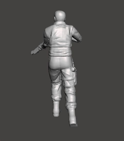 RE1 CHRIS WITH SHOTGUN MINIATURE MODEL HORROR OR SCIFI GAMES RPG 3D print model_6