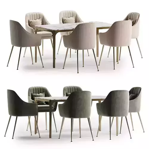 Luxurious chair canto dining table