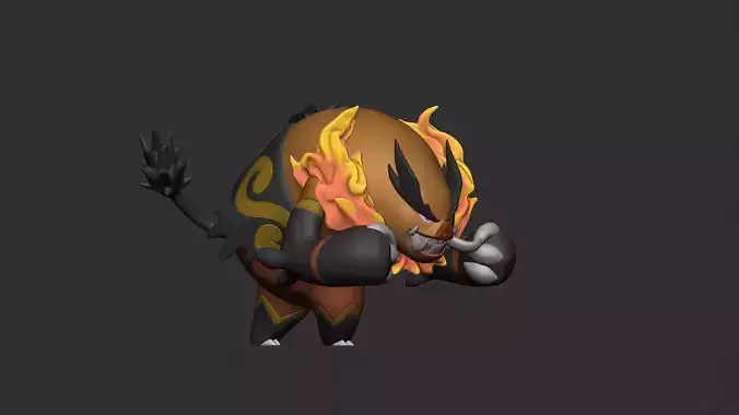 Emboar x Flame Charge 3D Print Model STL for 3D Printing