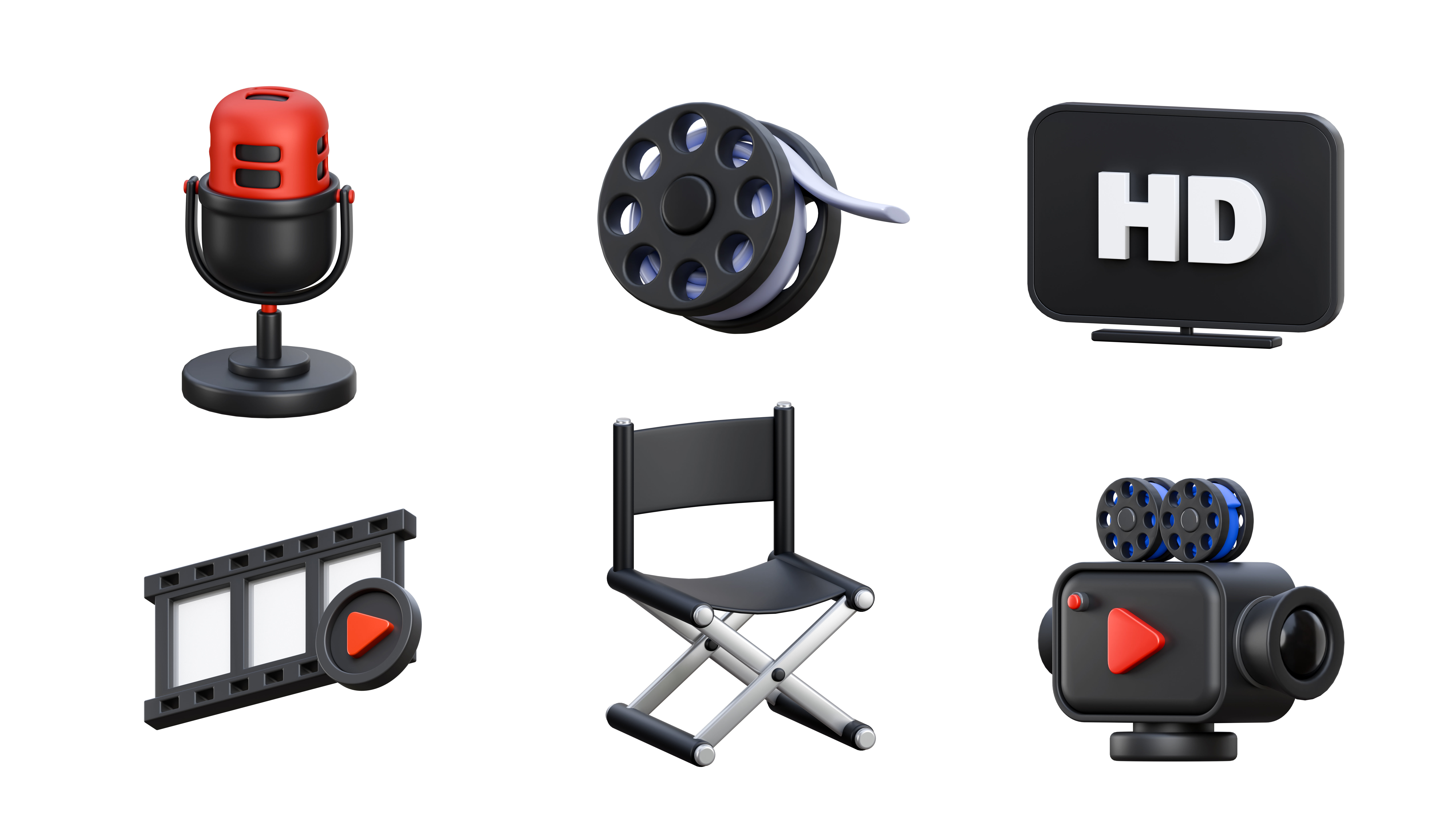 Cinema 3D Icon Illustration 3D model_3