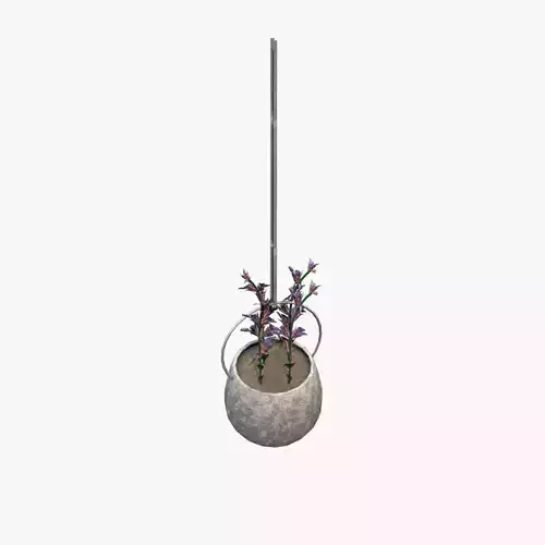 Medieval Salvia Pot V02 Low-poly 3D model