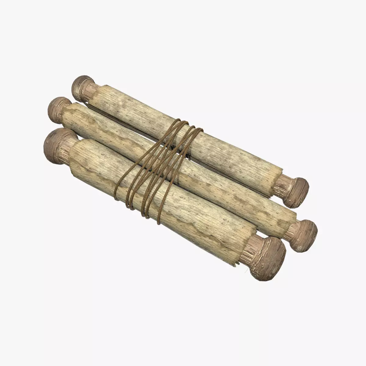 Medieval Scroll V02 Low-poly 3D model