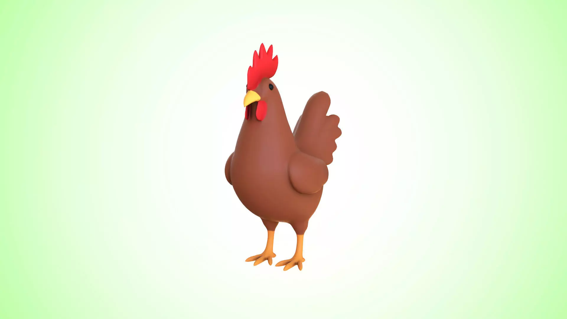 Cartoon Chicken Cute 03 Low-poly 3D model