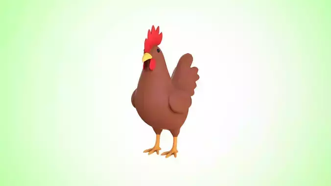 Cartoon Chicken Cute 03