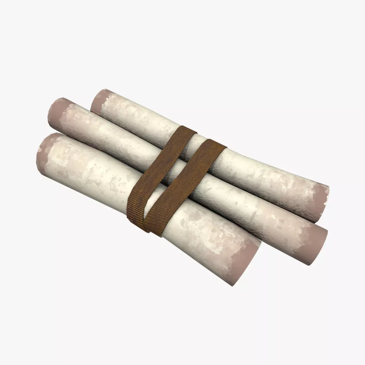 Medieval Scroll V03 Low-poly 3D model