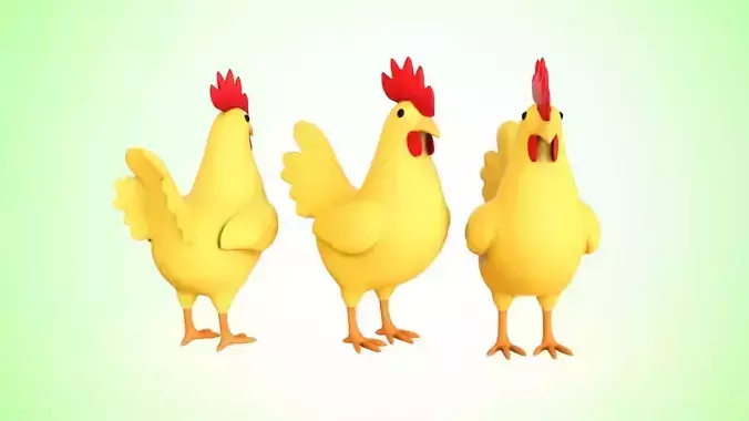 Cartoon Chicken Cute 04
