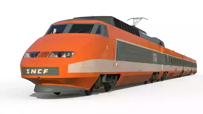 TGV high speed train 3D model