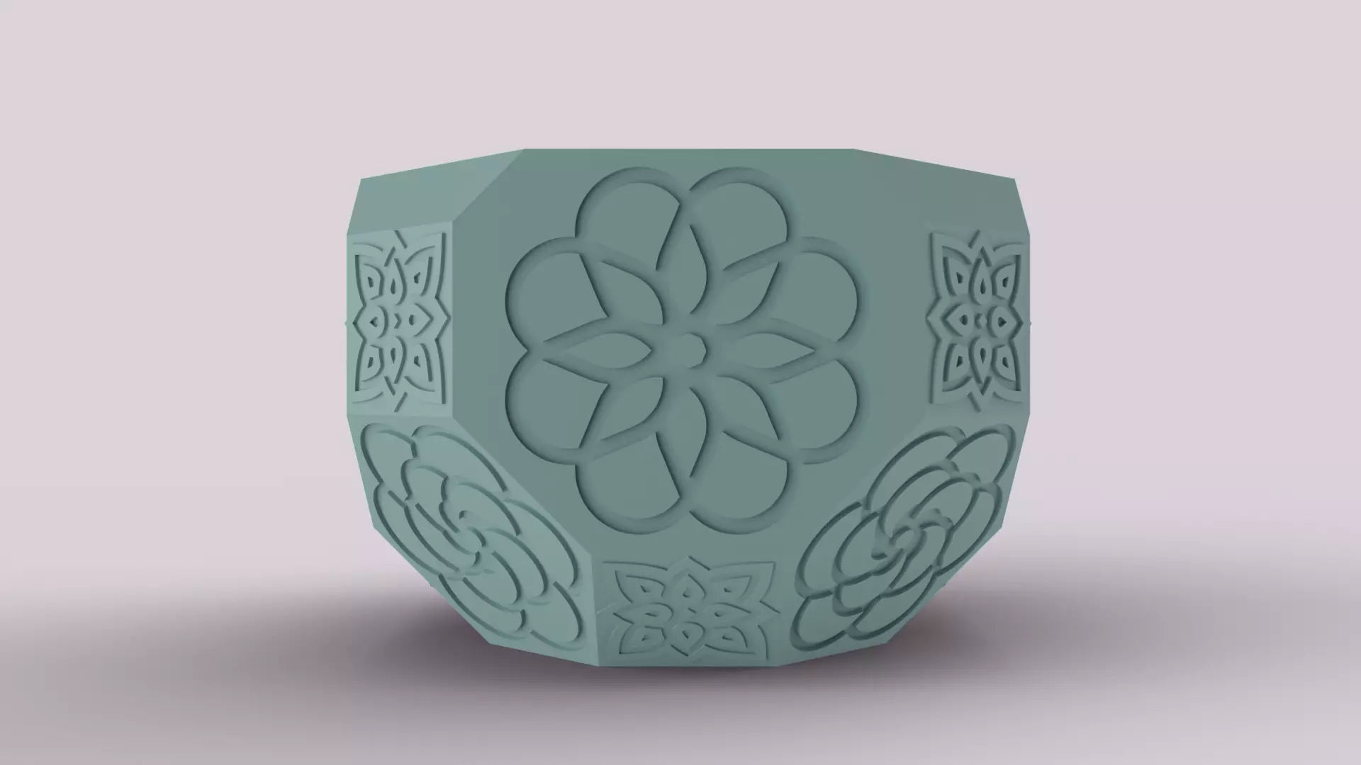 Decorative Geometric Succulent Pot 3D print model