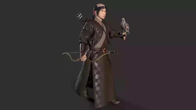 hunter Low-poly 3D model